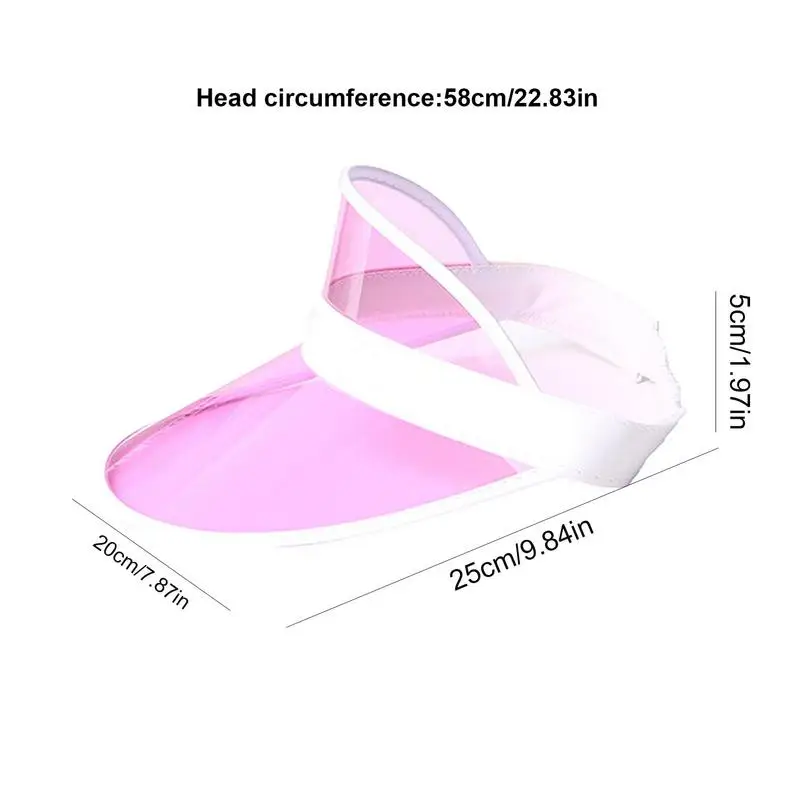 Women Man Transparent Summer Sun Visor Party Casual Clear Adult Sunscreen Cap Sunhat Unisex Outdoor Hat