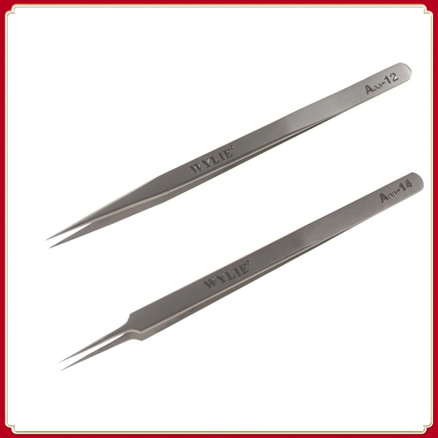 

WYLIE Tweezers Aaa-14 Aaa-12 16 cm long Curved Straight Tip Stainless Steel Tweezer for mobile repair