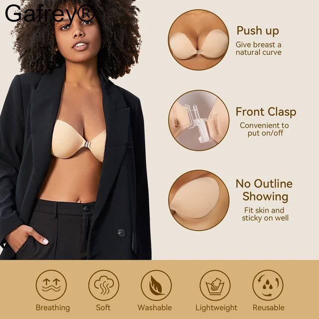 Gafrey Adhesive Bra, Breast Lift Strapless Backless Silicone Bra