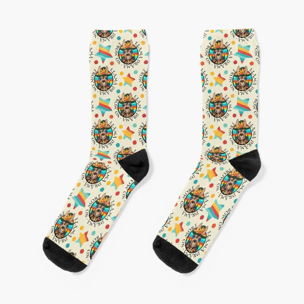 No More Drama Llama - Colorful Stars Pattern Socks loose socks socks man sports stockings Men Socks Women's страховочный линь 3 карабина more 10246916