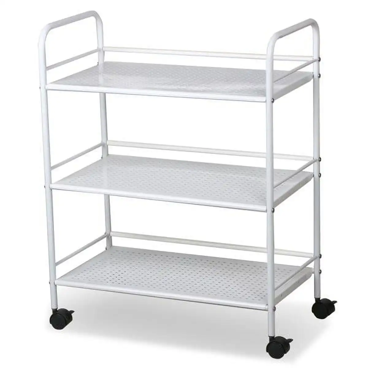 

3 Shelf Rolling Salon Trolley Beauty Cart,White