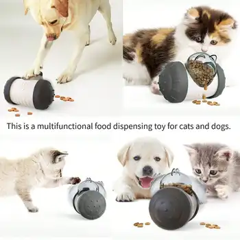 Snack Dispensing Dog Toys, Rocking Bear Food Dispenser Tumbler, Tumbler Dog And Cat Food Dispenser Feeder Ball Toys 3