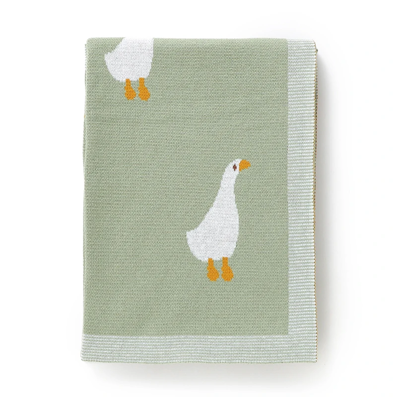 Newborn Baby Blanket Dual-Use Cotton Knitting Infant Kids Boys Girls Cartoon Monthly Stroller Bedding Swaddle Wrap Plaid 90*70cm 3