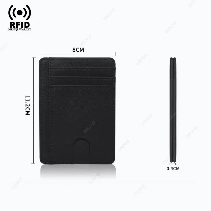 RFID 명함 지갑 남성용 명함 케이스 분실 방지 카드 클립 초슬림 카드 가방 남성용 스마트 미니멀리스트 ID 홀더