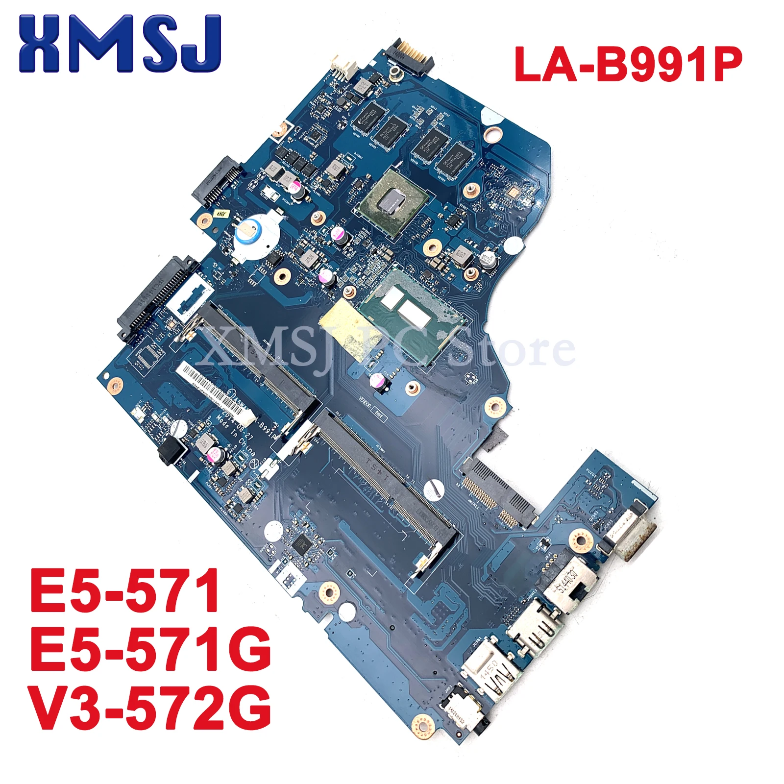 

For Acer Aspire E5-571 E5-571G V3-572G Laptop Motherboard A5WAH LA-B991P With I3 I5 I7 CPU GT820M GT840M 2GB GPU