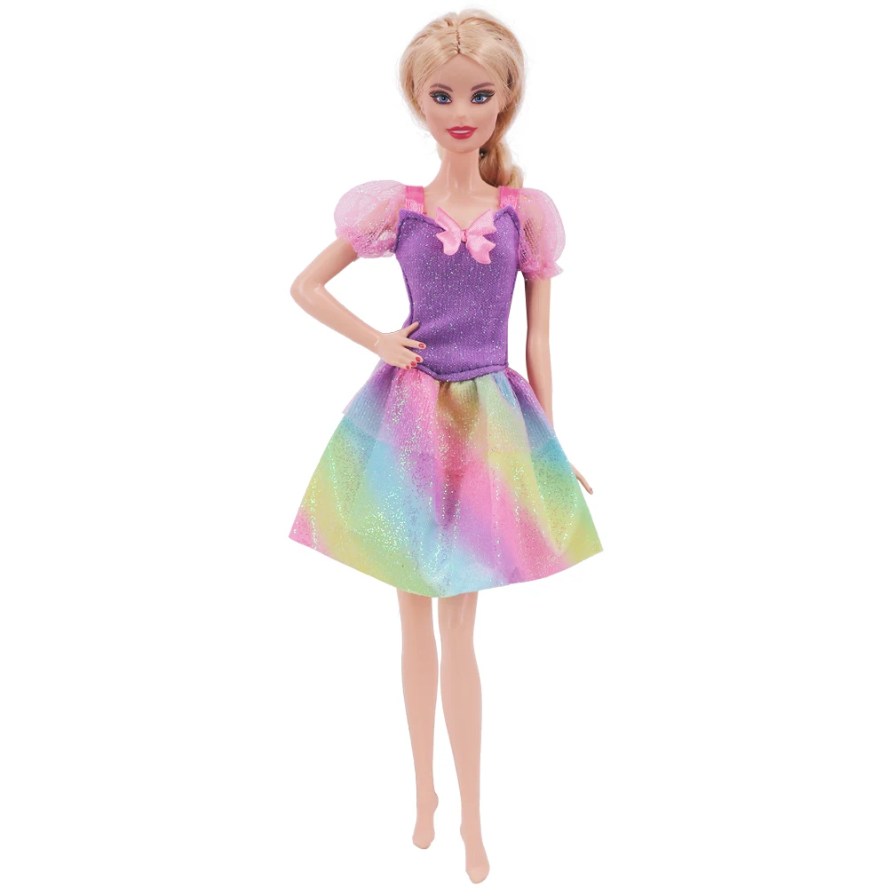 Clothes for Barbies ElfQueen Beautiful Dress Colorful Butterfly Wings 11.8 inch 28 Cm Babies Doll Clothes Fairy Tale Characters 6
