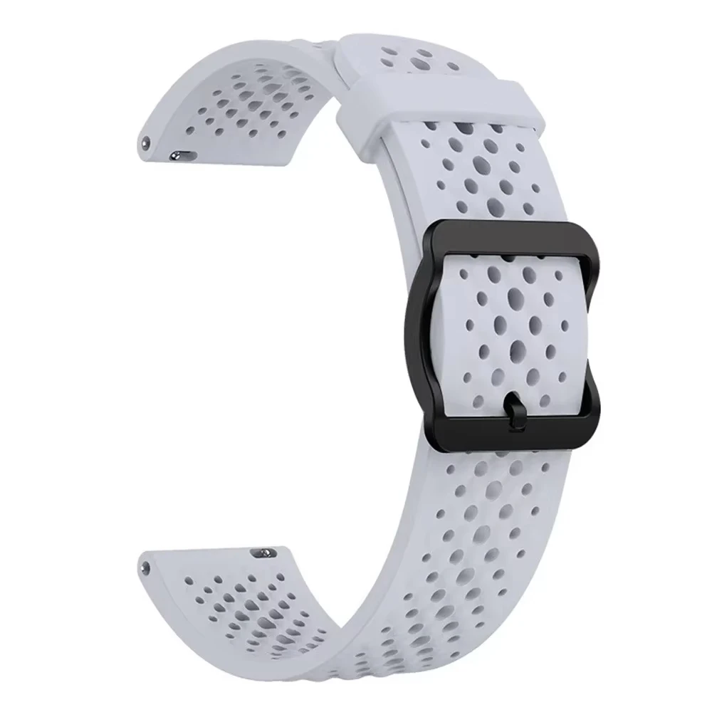 Breathable 22mm Silicone Watch Strap Replacement Bracelet