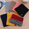Solid Plush Warm Winter Ring Scarf Women Men Knitted Full Face Mask Snood Neck Scarves Thicken Cashmere Scarfs Allmatch Muffler 6