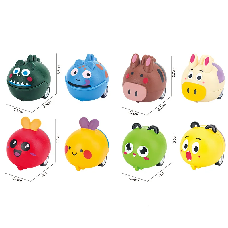 12/30Pcs Mixed Cartoon Animal Pull-back Car Toy Kids Party Supplies Birthday Gift Pinata Stuffing Christmas Kids Gift Reward Toy