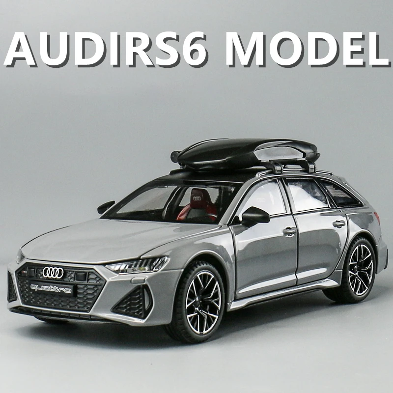 1:24 Audi RS6 Station Wagon 2022 Alloy Model Car Toy Diecasts Metal Casting  Sound and Light Car Toys Vehicle