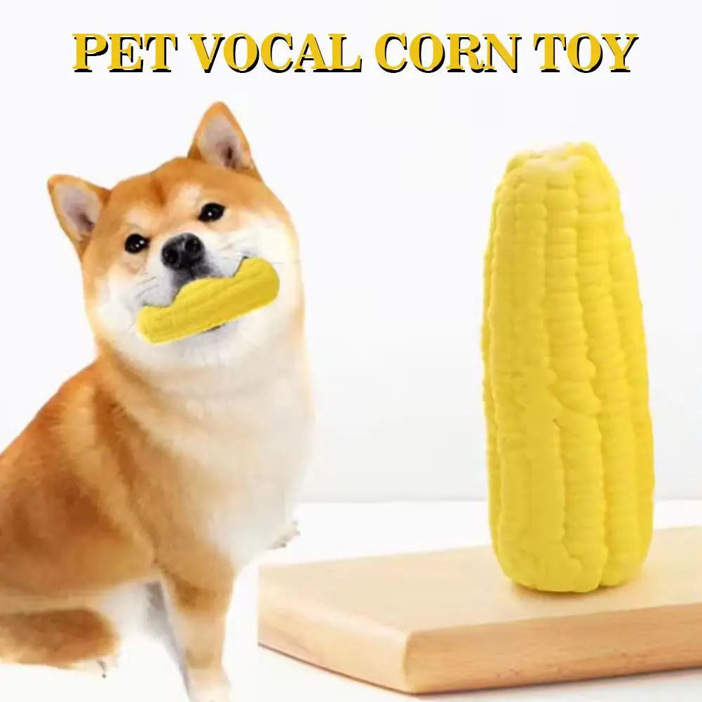 Pet Vocal Corn Toy Addestramento Durevole Giocare A Masticare Simulare Denti Di Mais Spazzolino Da Denti Giocattoli Per Cani Pet Forniture Realistiche
