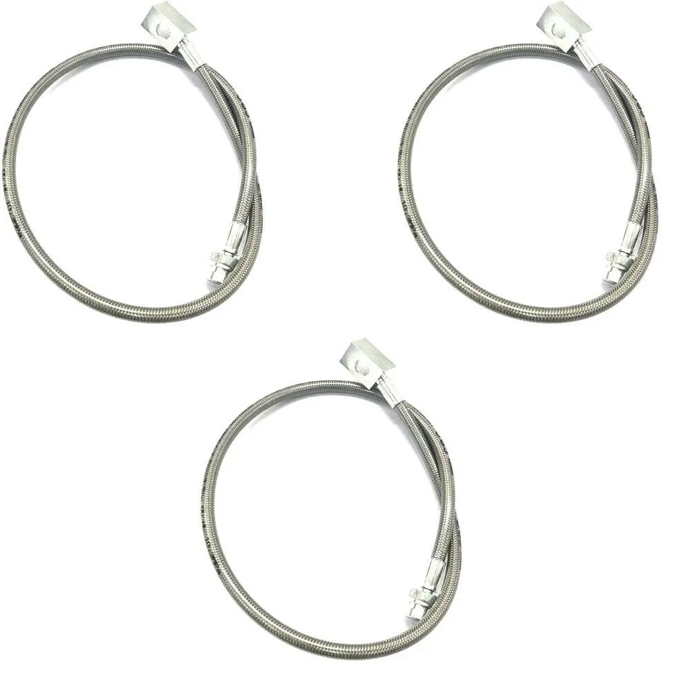 89715 Extended Stainless Brake Lines Front/Rear fits w/ 4-6" of Lift for 1987-2006 Jeep Wrangler TJ YJ / 84-01 Cherokee XJ 3 PCS