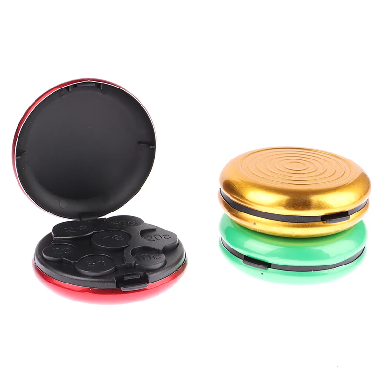 Round USD/Euro Coin Dispenser Storage Box Aluminum Alloy Plastic Coin Holder coin holder coin bank coin saver