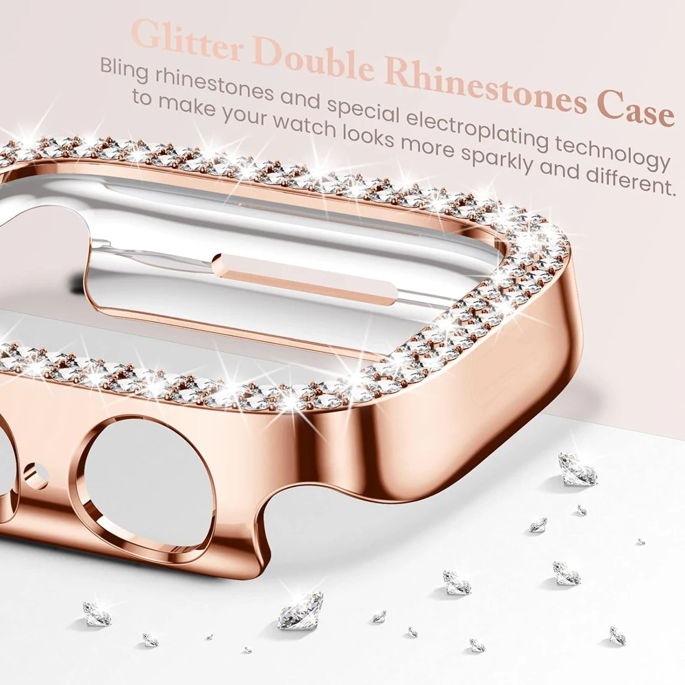 Sparkling Rhinestone Protective Watch Case Cover
