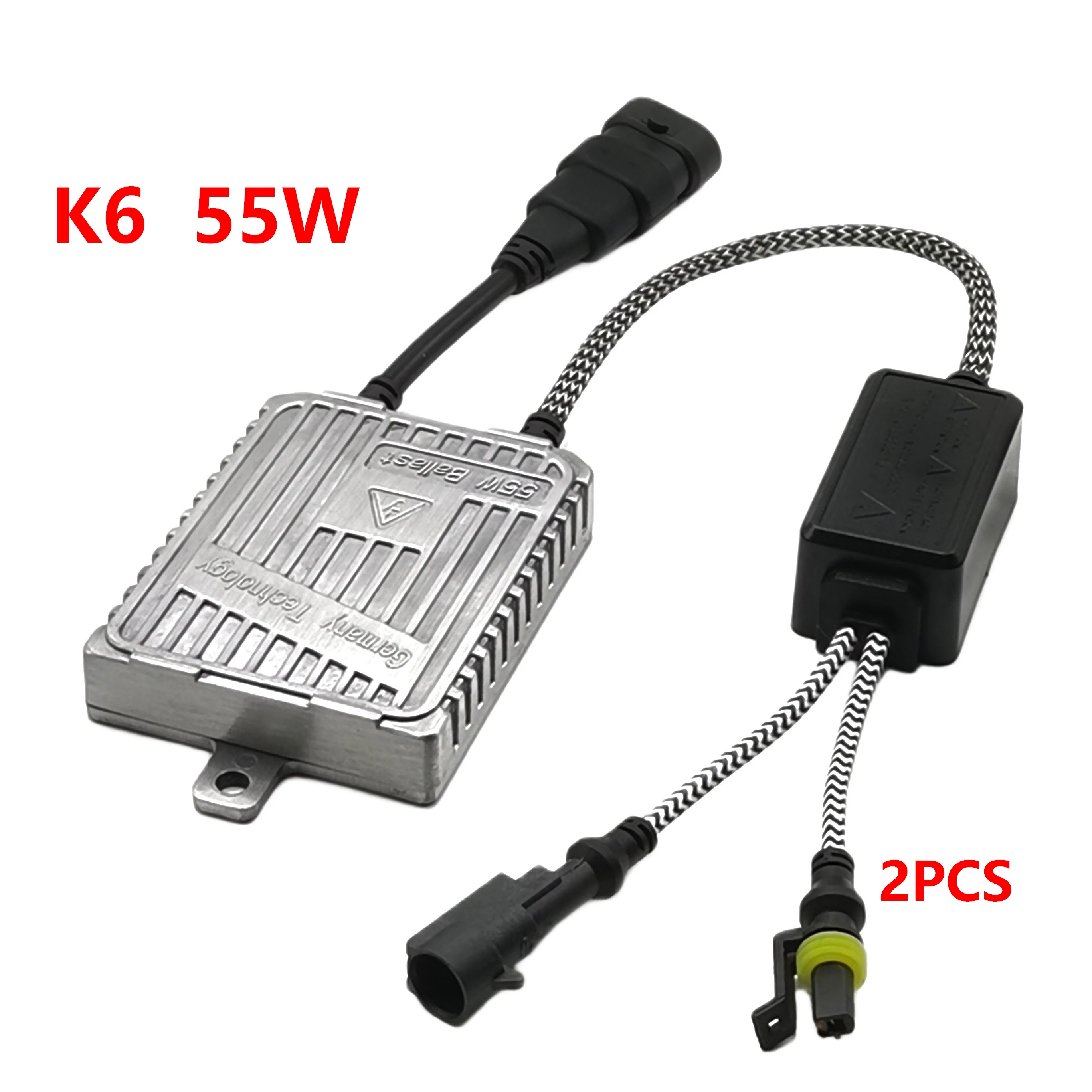 2PCS K6 55W Fast Start Xenon Ballasts 5000LM For Highbright HID Bulbs