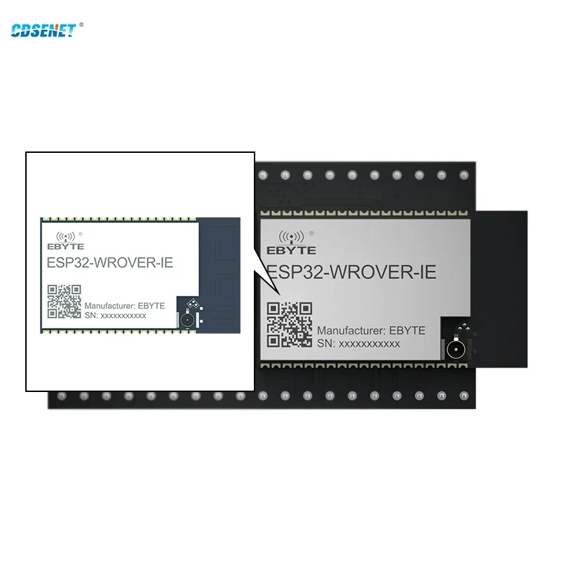 Test Kits ESP32 WROVER 2.4G WIFI Module ESP32-D0WD-V3 CDSENET ESP32-WROVER-IE 20dbm 400m Dual Core Mcu Soc Ipex Wearable IoT,wireless module