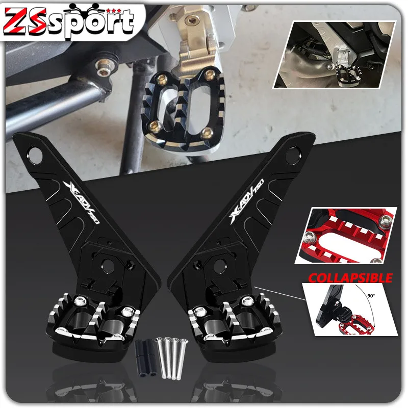 

2023 X-ADV Motorcycle CNC Rear Pedal Foot Stand Folding Footrests Passenger FootPegs For HONDA XADV 750 xadv750 2021 2022 2023