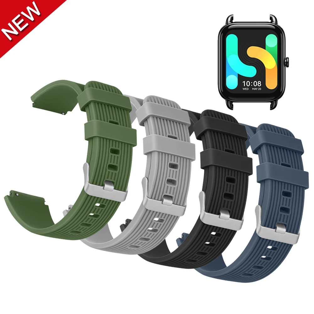 

22mm Silicone Strap For Xiaomi IMILAB KW66/YAMAY SW022/Mibro X1 Band Bracelet For Haylou RS3 LS04/RT LS05S/GST/RT2 LS10 Strap