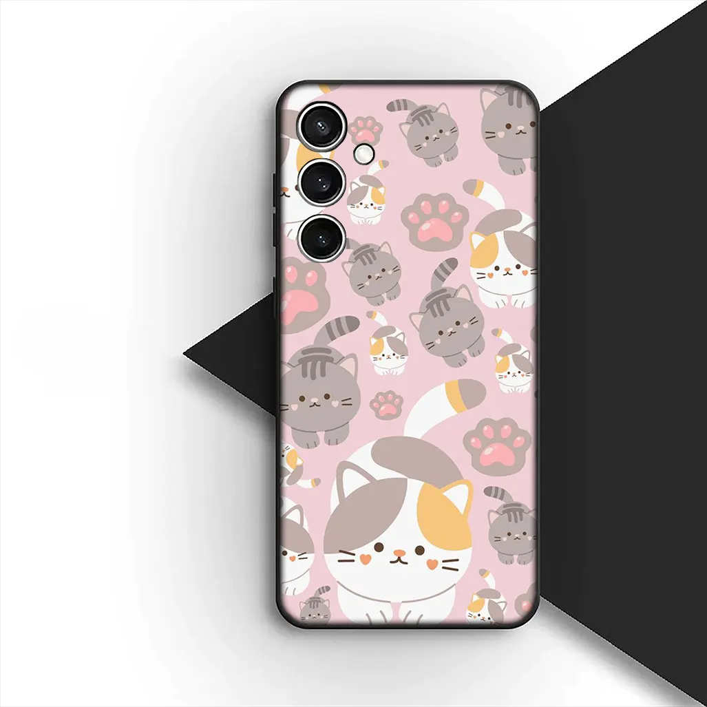 Whimsical Cartoon Cat Meow Protective Phone Case