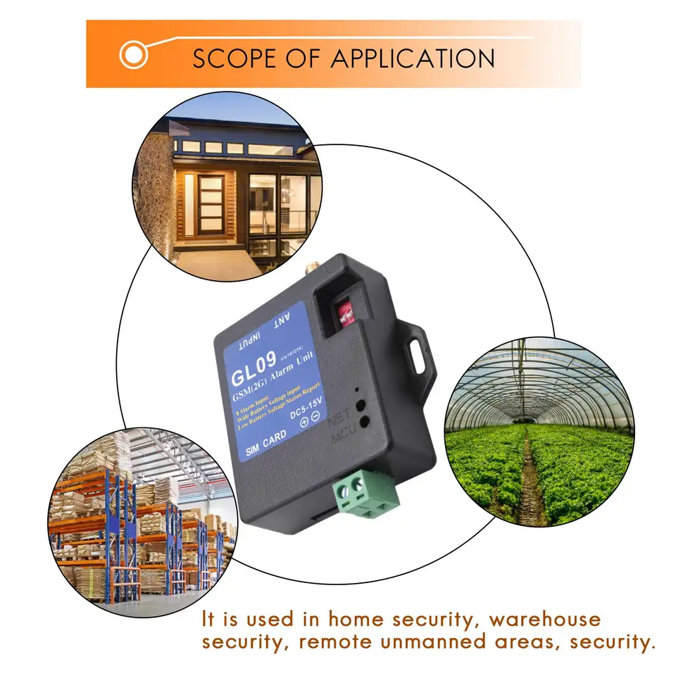 N82R GL09 8 Channel Battery Operated App Control GSM Alarm Systems SMS Alert Security System 2019