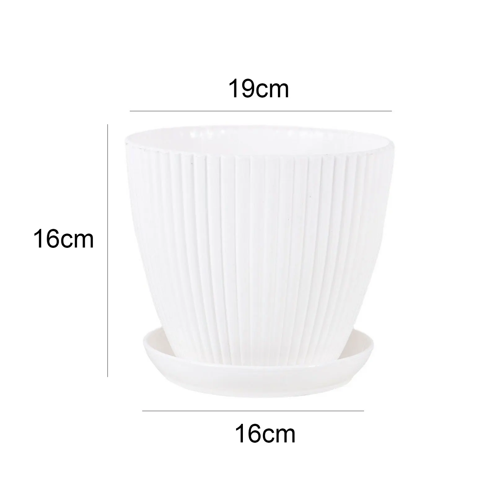 Green Double-Layer Plastic Flower Pot with Tray - Succulent Planter