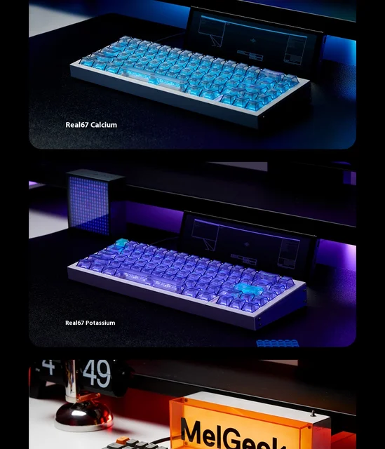 MelGeek REAL67 Calcium Transparent Gray MelGeek REAL67 Real