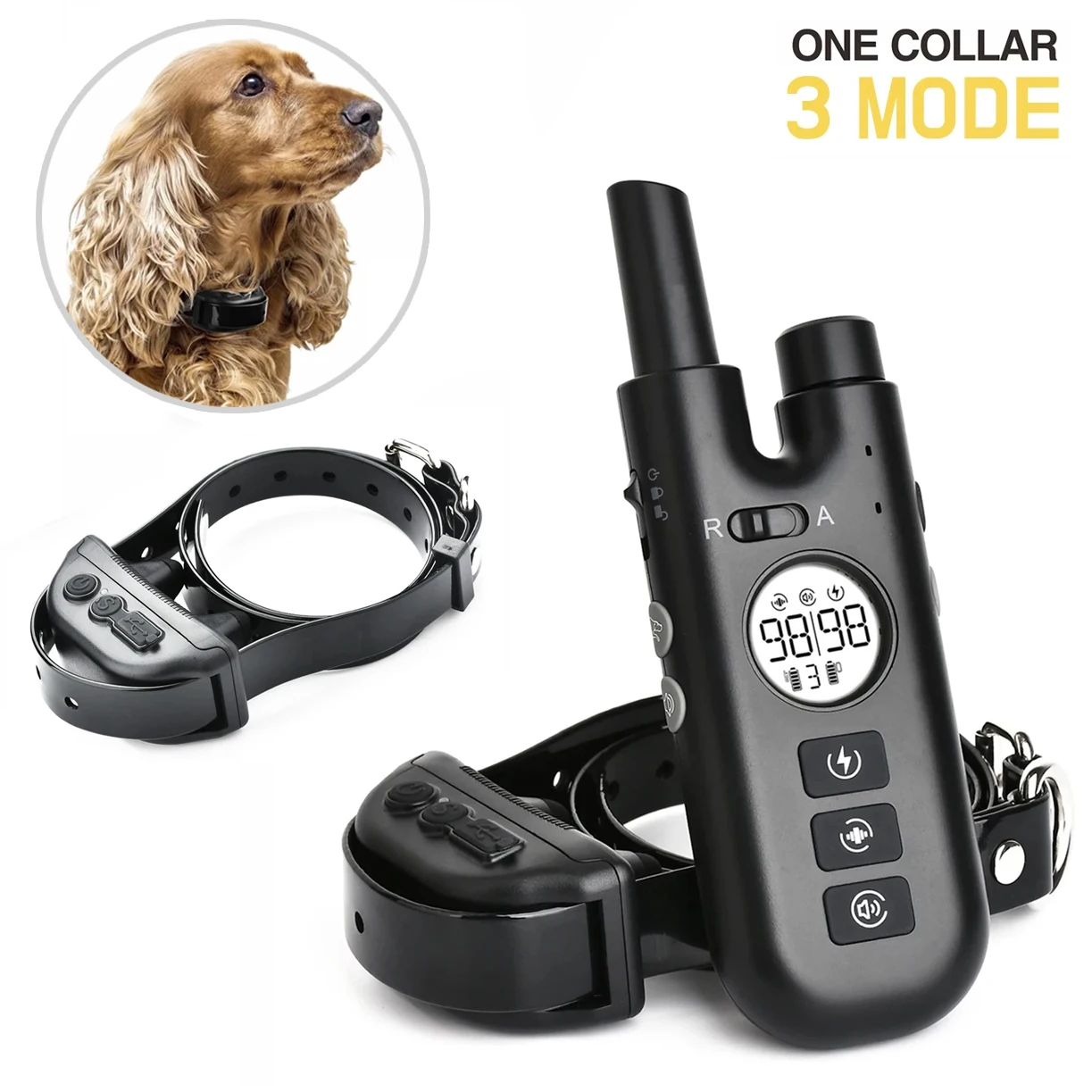 

800M Remote Control Training Collar for Dogs Electric Collar Anti Bark Dog Collar Pet Waterproof Auto Bark Stopper Dogs Supplies