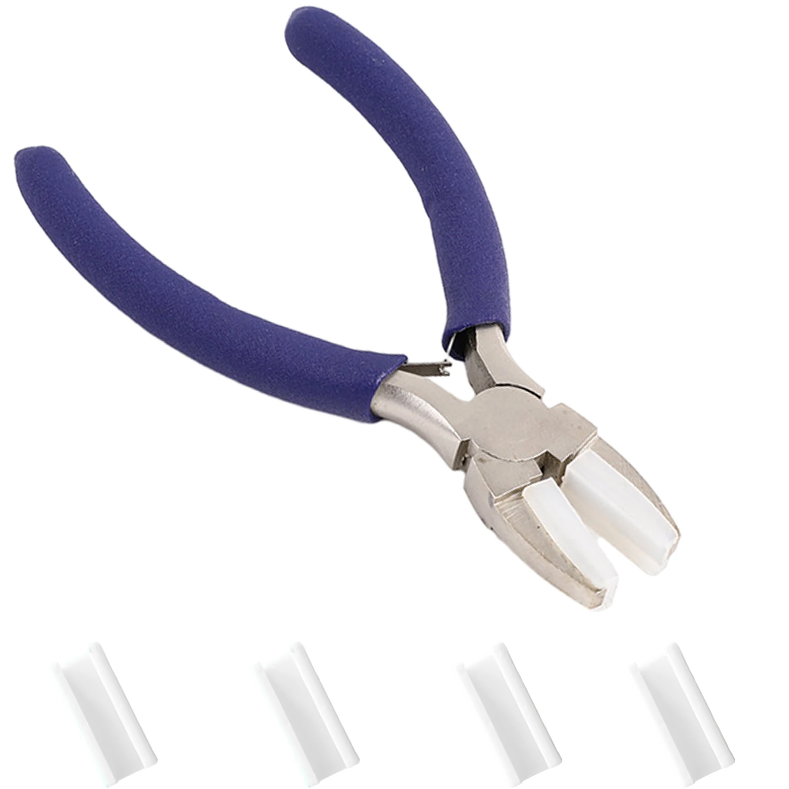 Flat Nose Shaping Wire Carbon Steel Jewelry Making Nylon Pliers Looping Blue