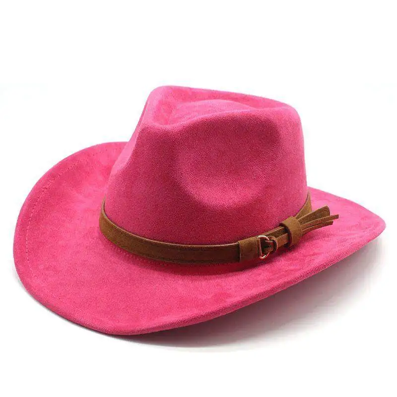 Neue Stil Western Anime Peripherie Cowboy Hut Cosplay Kostüm Zubehör Mode Fleece Männer Frauen Paar Hut Wolle Western Hot Hut – Detail 15