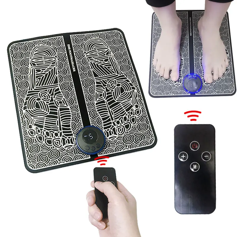 

EMS Foot Massager Mat Muscle Stimulate Massage Foot Pad Cushion Improve Blood Circulation Pain Relief salud massageador Health