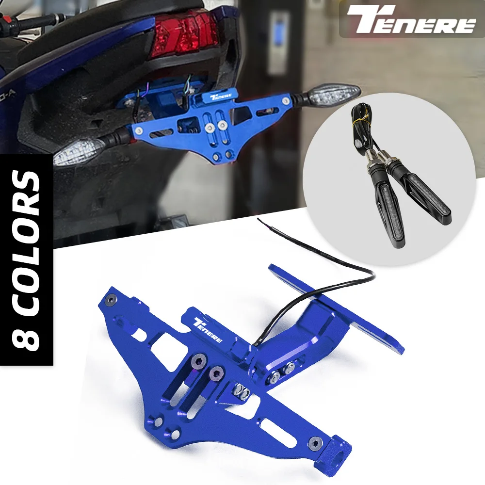 

Motorcycle Universal Adjustable Tail Tidy Rear License Plate Holder With Light For YAMAHA TENERE 700 900 XT600Z ZE XTZ660 TENERE