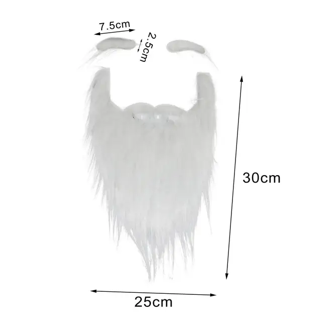 thumbnail image 2 of Funny Santa Beard Costume White Beard Christmas Santa Claus Beard Costume Accessories For Boys And Adults Disguise Santa 2 of 10