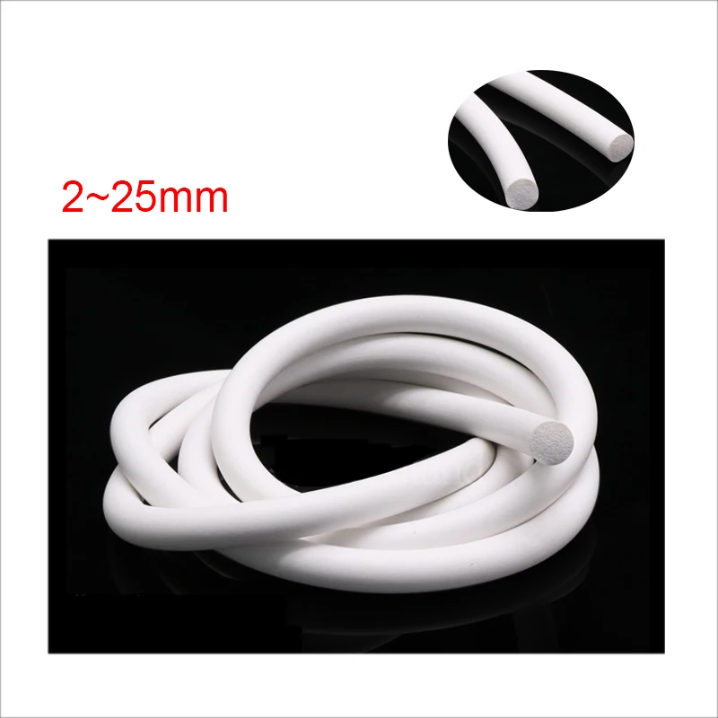 Silicone Rubber Sponge Strip Foamed Seal Strip Round VMQ Foaming Cord 1/10M