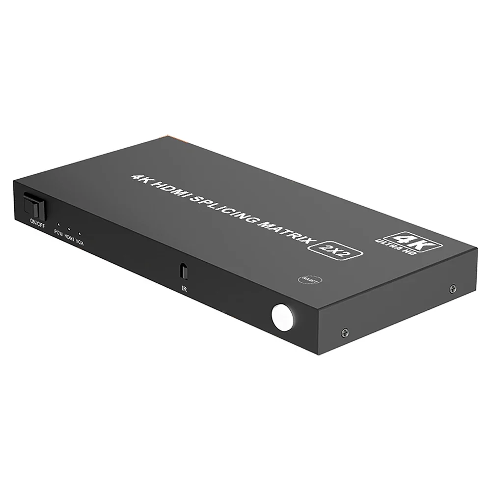 4K 2x2 HDMI 비디오월 컨트롤러 1080P VGA 스플라이싱 매트릭스 1x2 1x3 1x4 2x1 3x1 4x1 멀티 스크린 스플라이싱 프로세서 TV 스플라이서