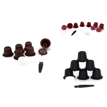 

6PCS For Nespresso Refillable Reusable Coffee Capsule Coffee Filter Cup Machine Capsule Plastic Filter