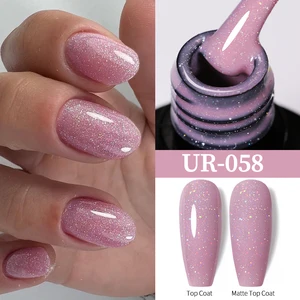 UR SUGAR 7.5ml Sparking Gold Glitter Gel Nail Polish Aurora Sequin All For Manicure Semi-permanent Varnish Soak Off Nail Art