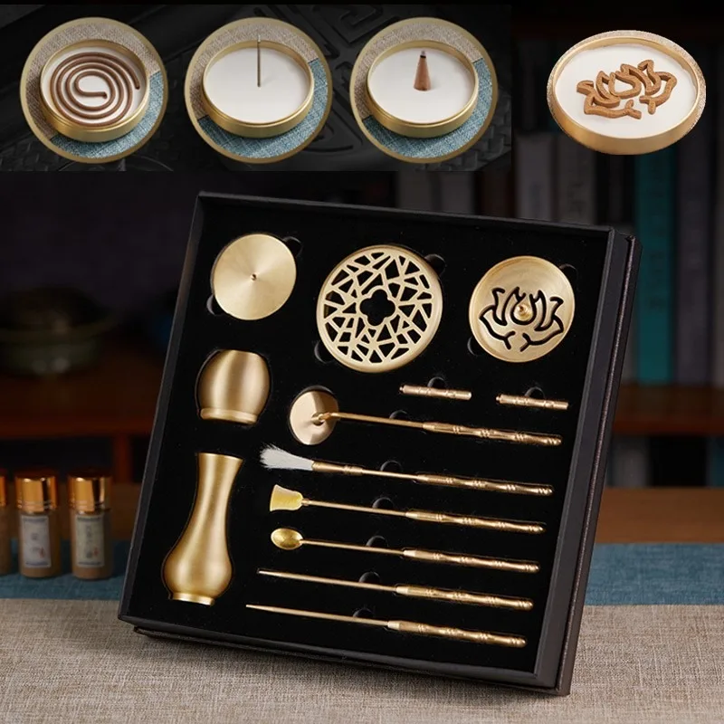 

10-piece Incense Gift Box Set Tools Household Indoor Office Seal Extension Incense Purification Air Tea Ceremony Decoration
