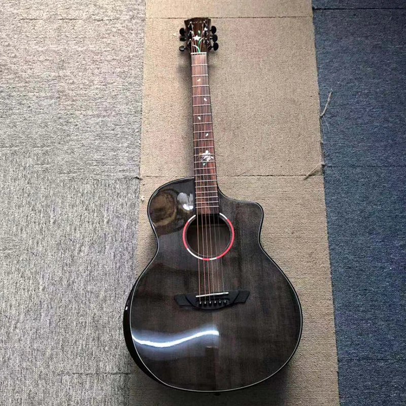 Professional Acoustic Guitar Large Portable Travel Hollow Body Guitar