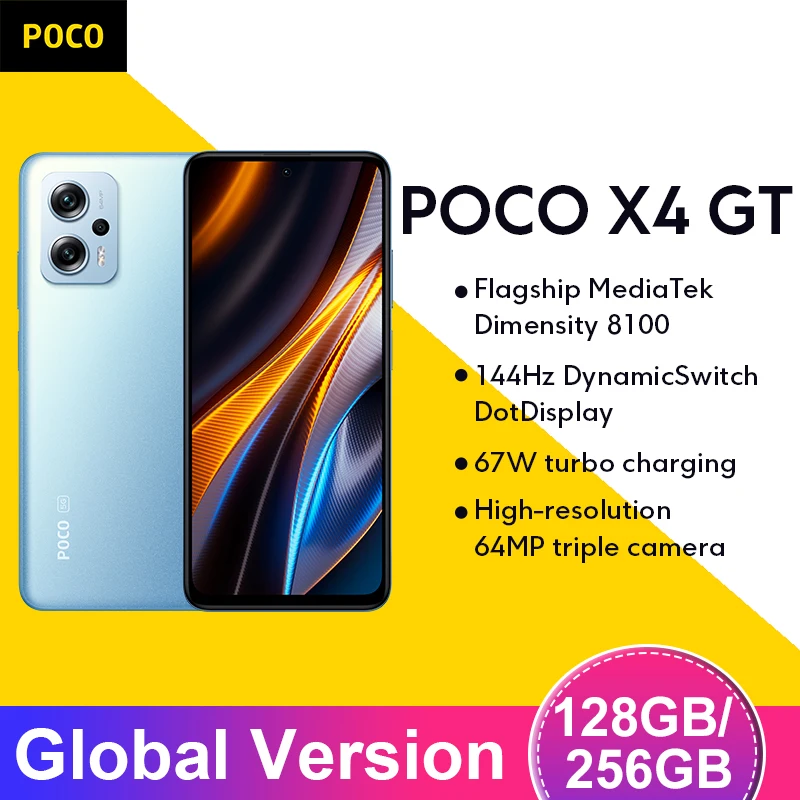New Poco X4 Gt 5g Nfc Global Version Smartphone 8gb 128gb / 8gb 256gb ...