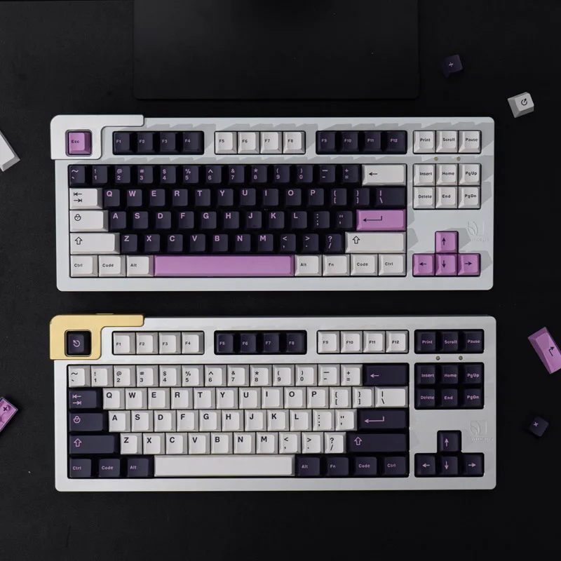 Gmk Ametista Keycap Conjunto para Teclado Mecânico Double Shot Keycaps Perfil Cereja 61 64 68 84 87 96 104 Conjunto Grande 253 Chaves
