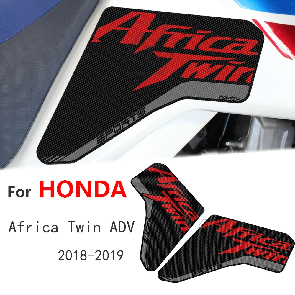 For Honda Africa Twin ADV Sport 2018-2019 Tank Grip Traction Pad Side Tank Pad Protection Knee Grip Mat Tank Rubber Sticker