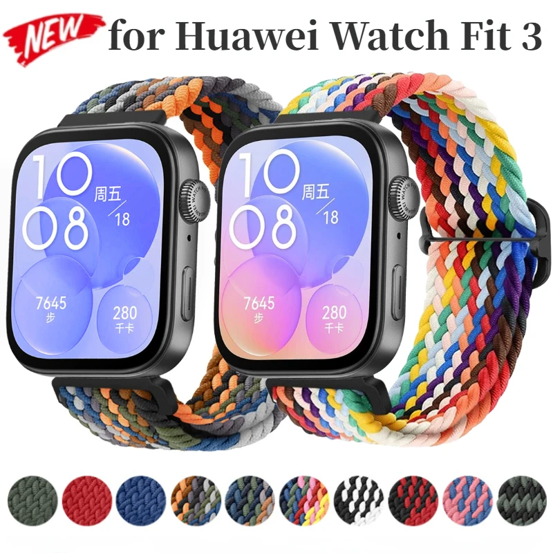 Nylon Braided Loop Strap - Adjustable Elastic Wristband for Smartwatch  Accessories