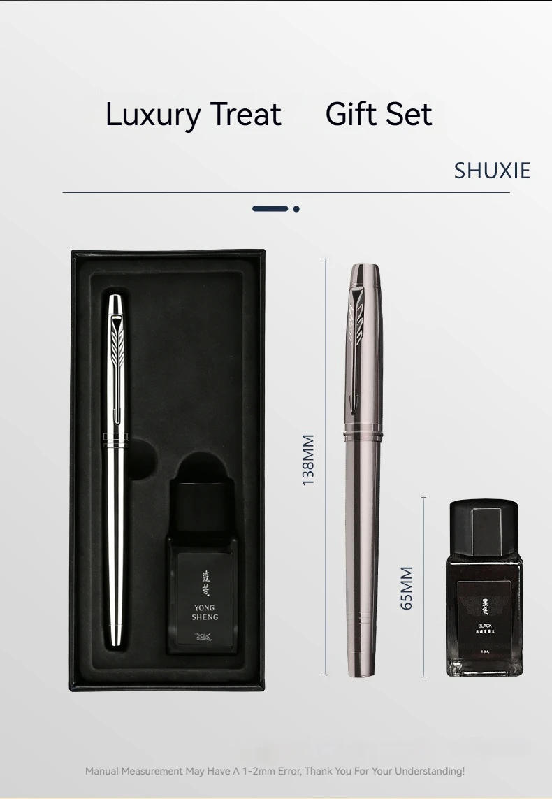 Premium Silber Metall-Geschäftskugelschreiber mit 0,5mm Iridium-Spitze, Elegantes Schreibgerät für den Täglichen Gebrauch & Geschäftsgeschenke – Detail 3
