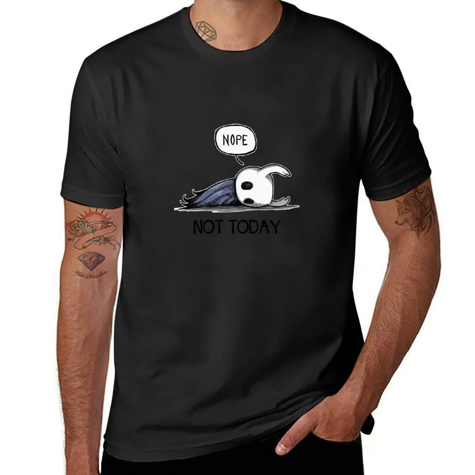 Hollow Knight Nope Not Today T-Shirt summer clothes shirts graphic tees black t-shirts for men