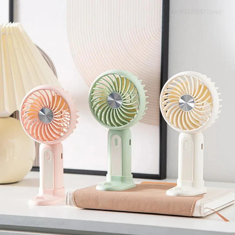 Portable USB Rechargeable Handheld Fan with Phone Holder Functionality - Compact and Multifunctional Summer Gift