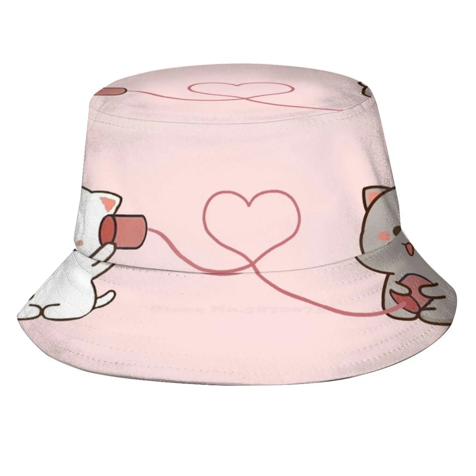Peach And Goma Mochi Cat Unisex Summer Outdoor Sunscreen Hat Cap Bears Milk Mocha Teddy Bears Cute Bears Mochi Mochi Cat Mochi