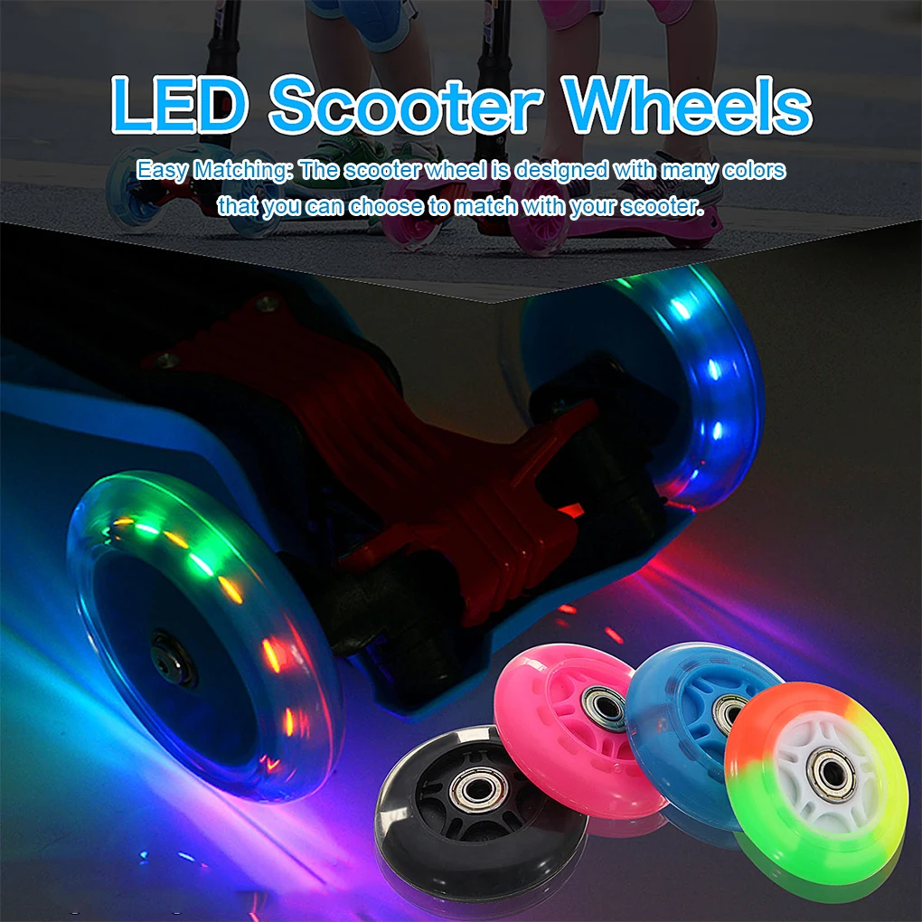 Roue Flash Led Mini ou Maxi Scooter durable, lumières clignotantes arrière  120, Abec-7 Mm - AliExpress