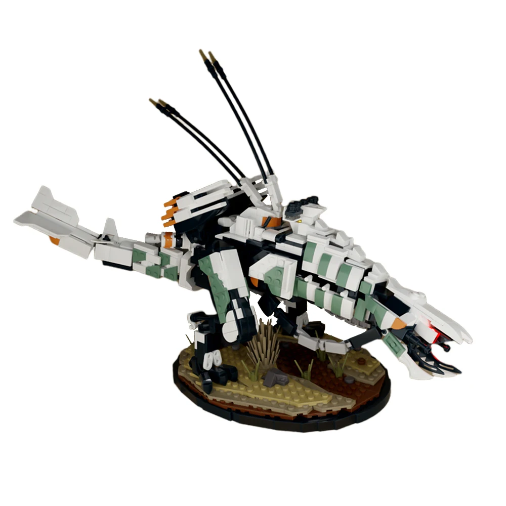 Moc Horizons Thunderjaw Bricks Model Horizons Game Mechanical Beast Thunderjaw Building Blocks Model Toys Regali Di Compleanno Per Bambini
