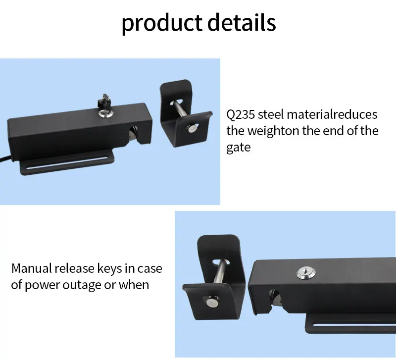 Waterproof DC 24V Electronic Automatic Door Lock Drop Bolt Locks with Key For Au