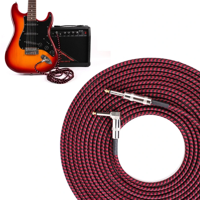 

Electric Guitar Cable Wire Cord 3M 6M Audio Cables No Noise Shielded Bass Cable for Guitar Amplifier Musical Instruments